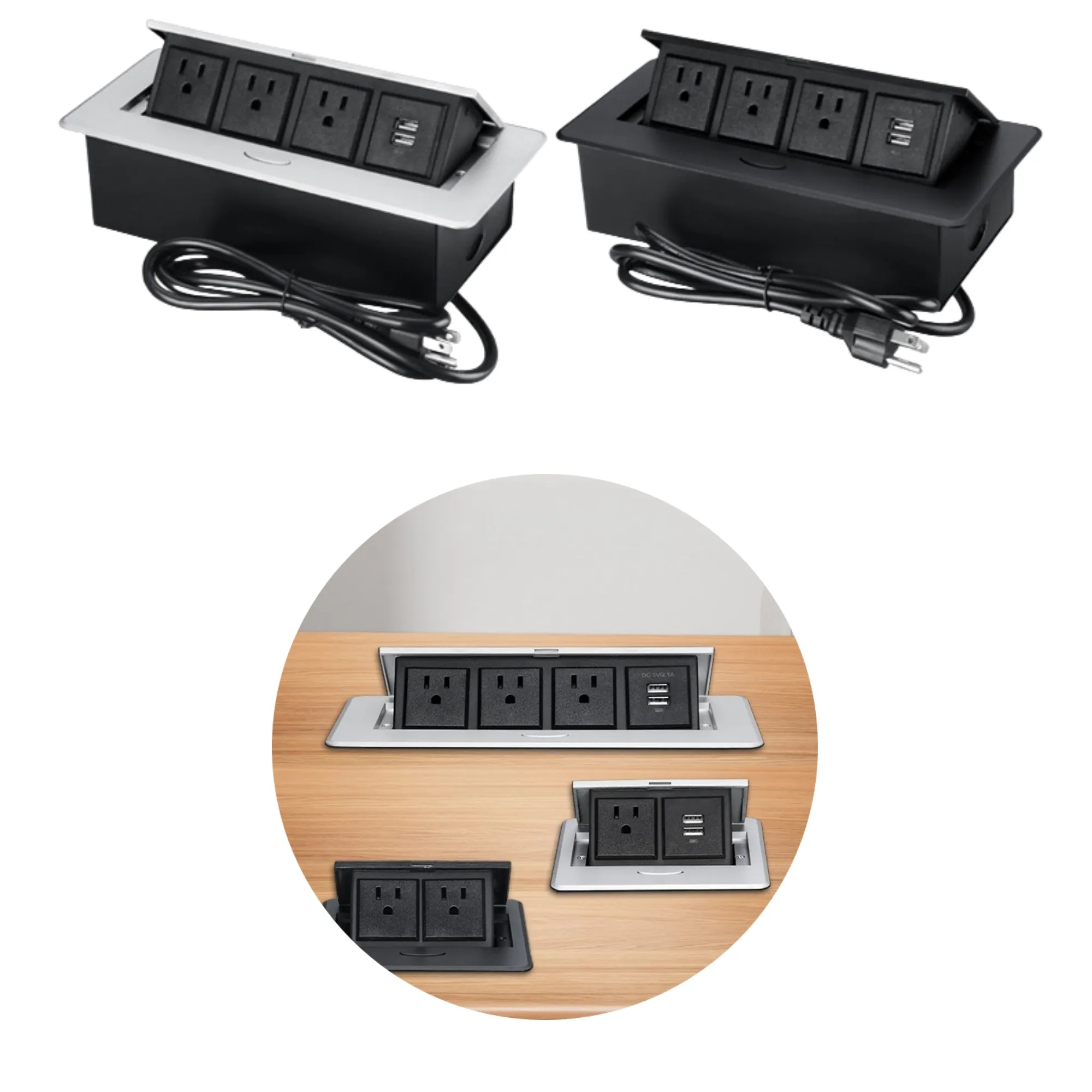 Hide Embedded Power Strip Extender With 1.5m Wire 2