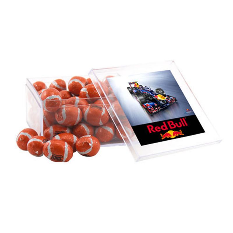 Acrylic Box with Chocolate Footballs 1