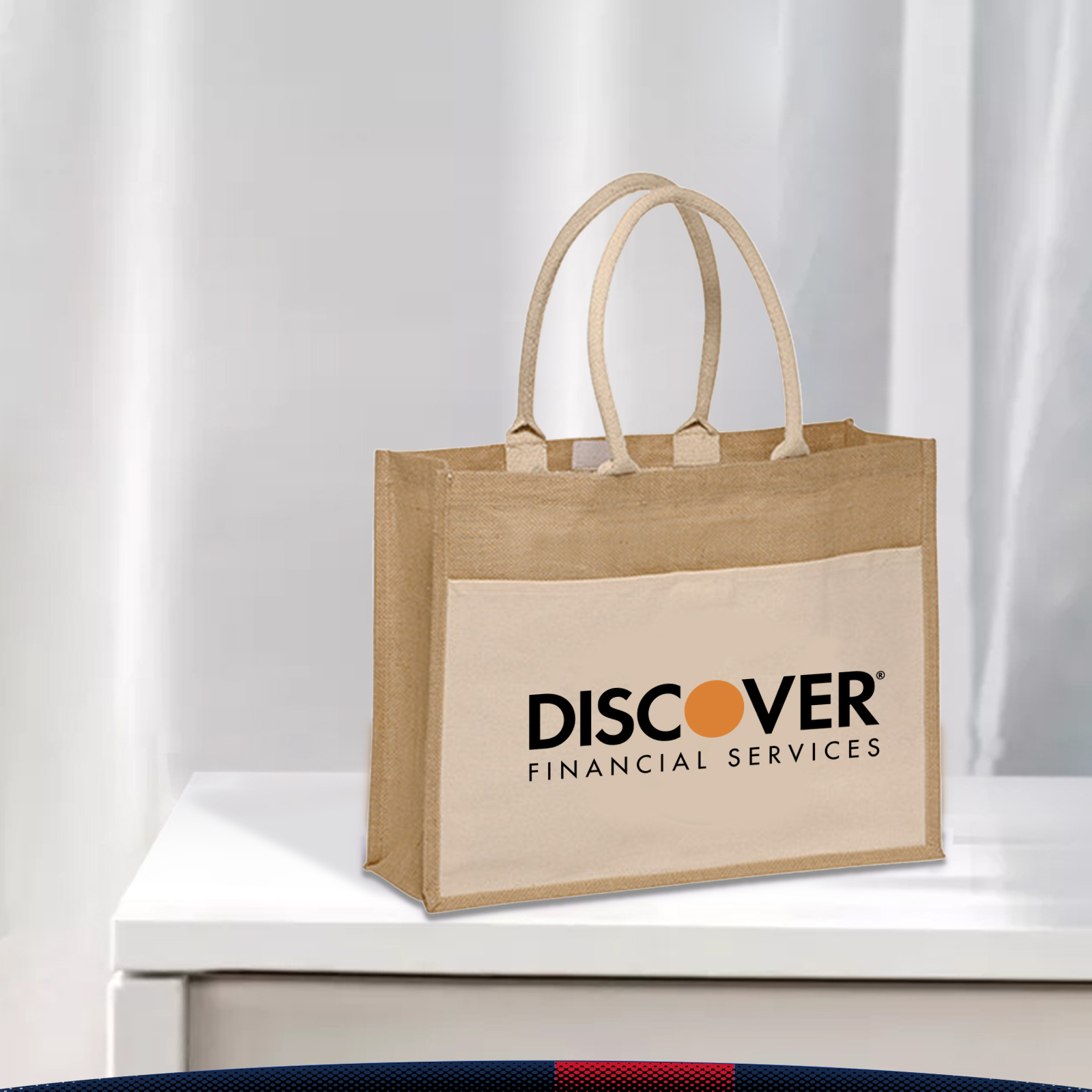 Trisp Jute Tote Bag, custom tote bag with logo imprint 4