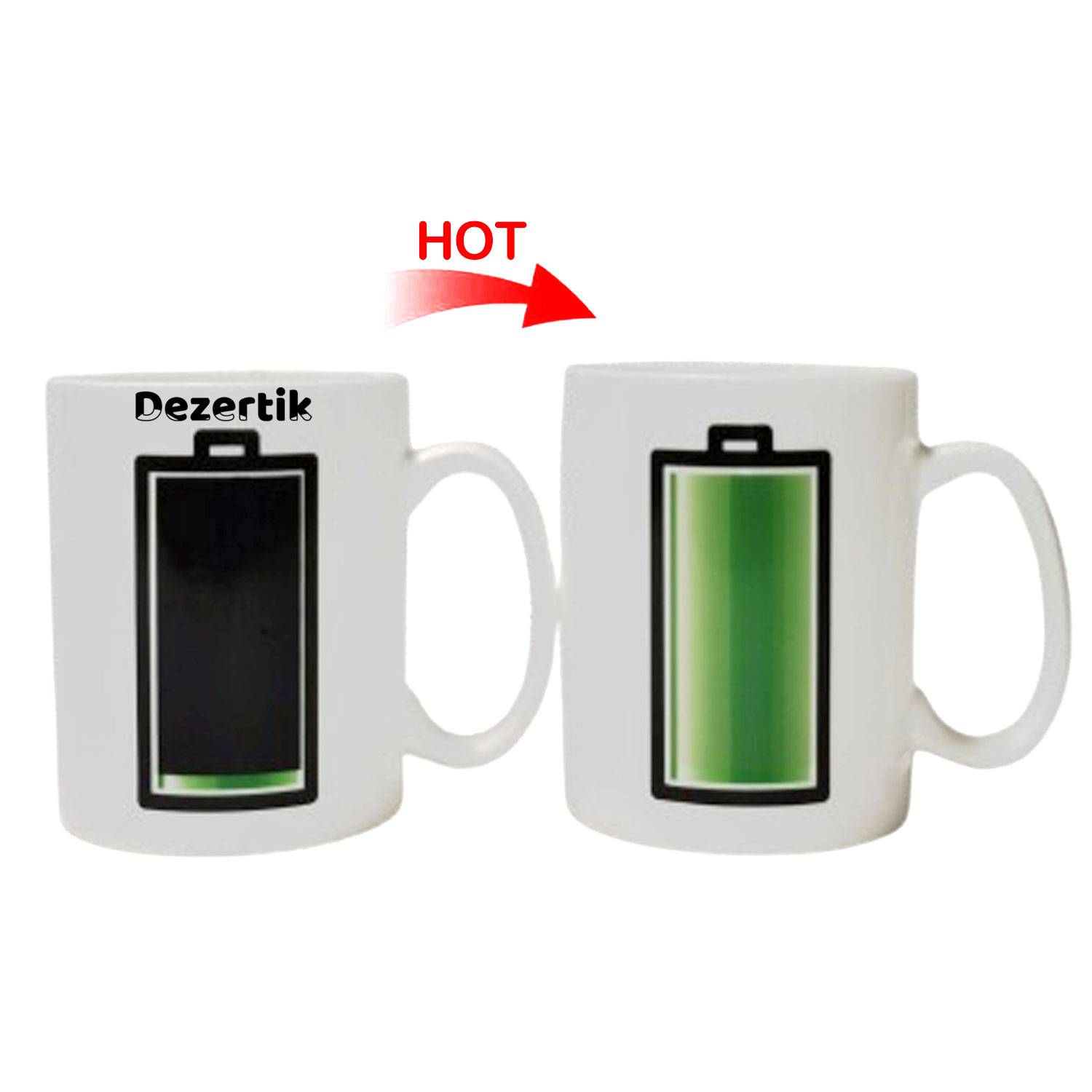 13.5oz Heat Sensitive Color Changing Ceramic Mug for Office