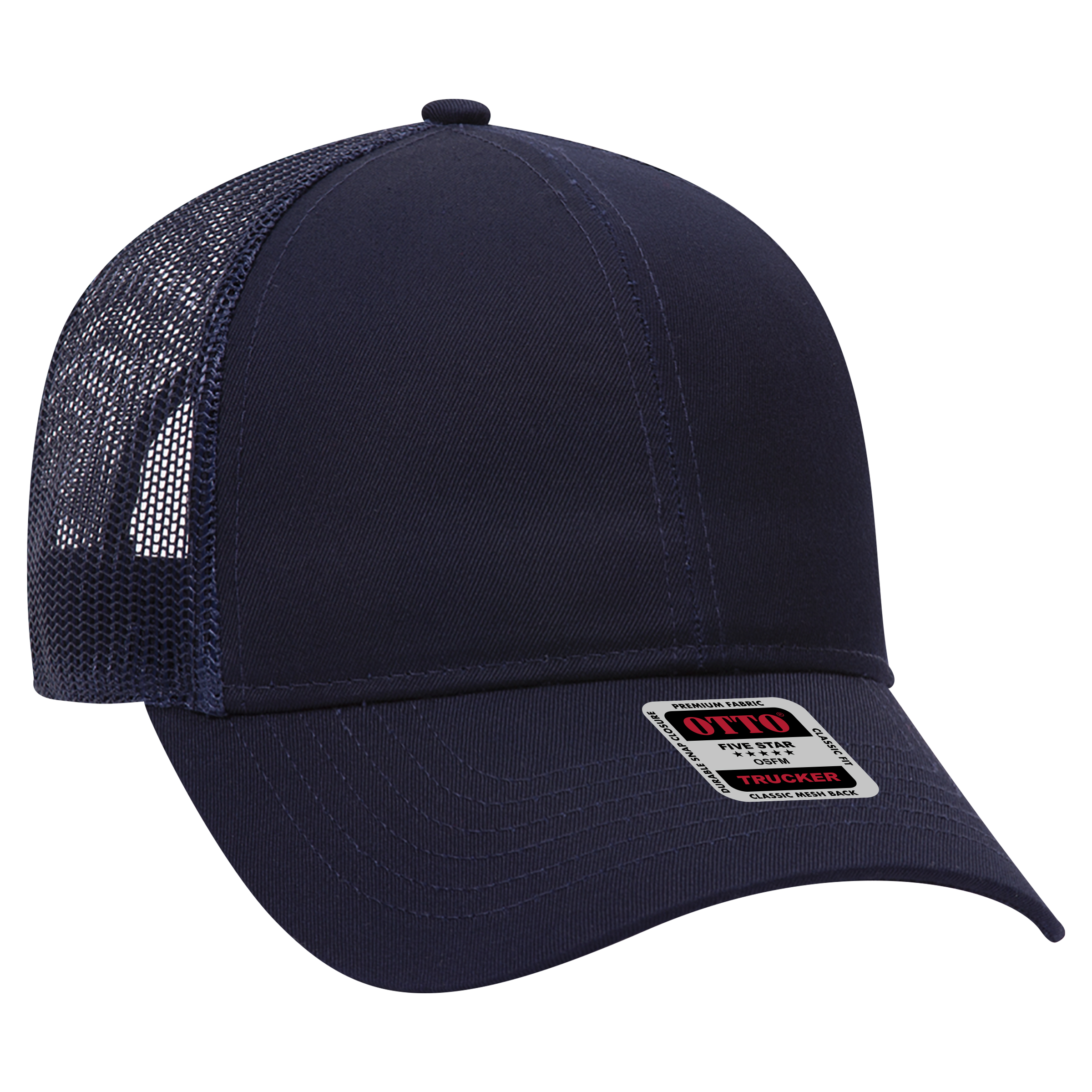OTTO CAP® 6 Panel Mid Profile Mesh Back Trucker Hat 6