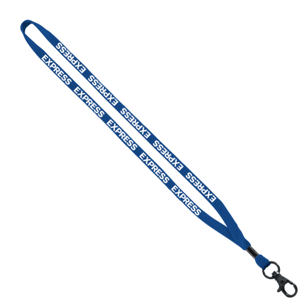 1/2" Cotton Lanyard with Metal Crimp & Split-Ring 21