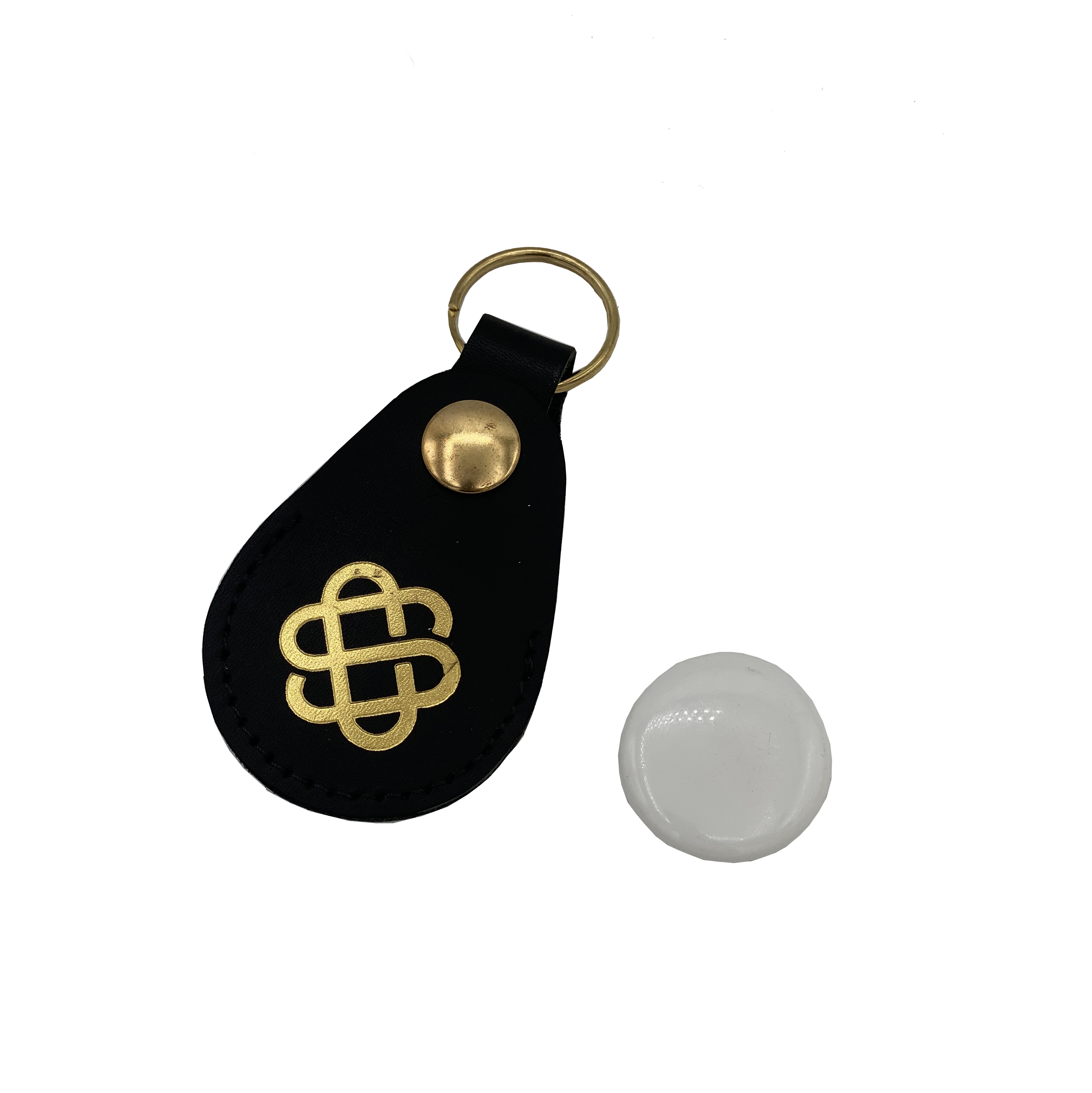 Genuine Leather Tracker Holder Keychain 1