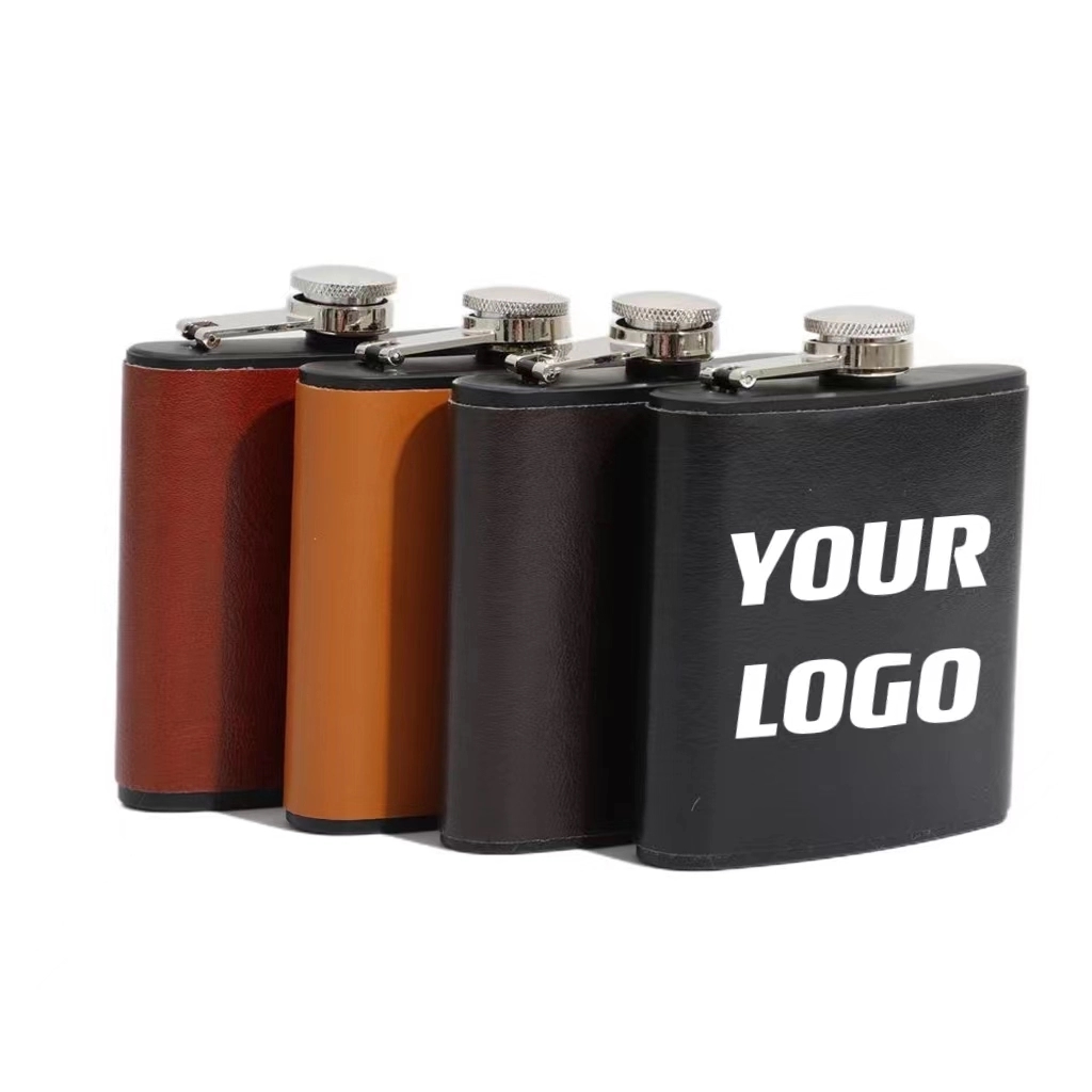 6 oz Stainless Steel Liquor Flask PU Surface 2