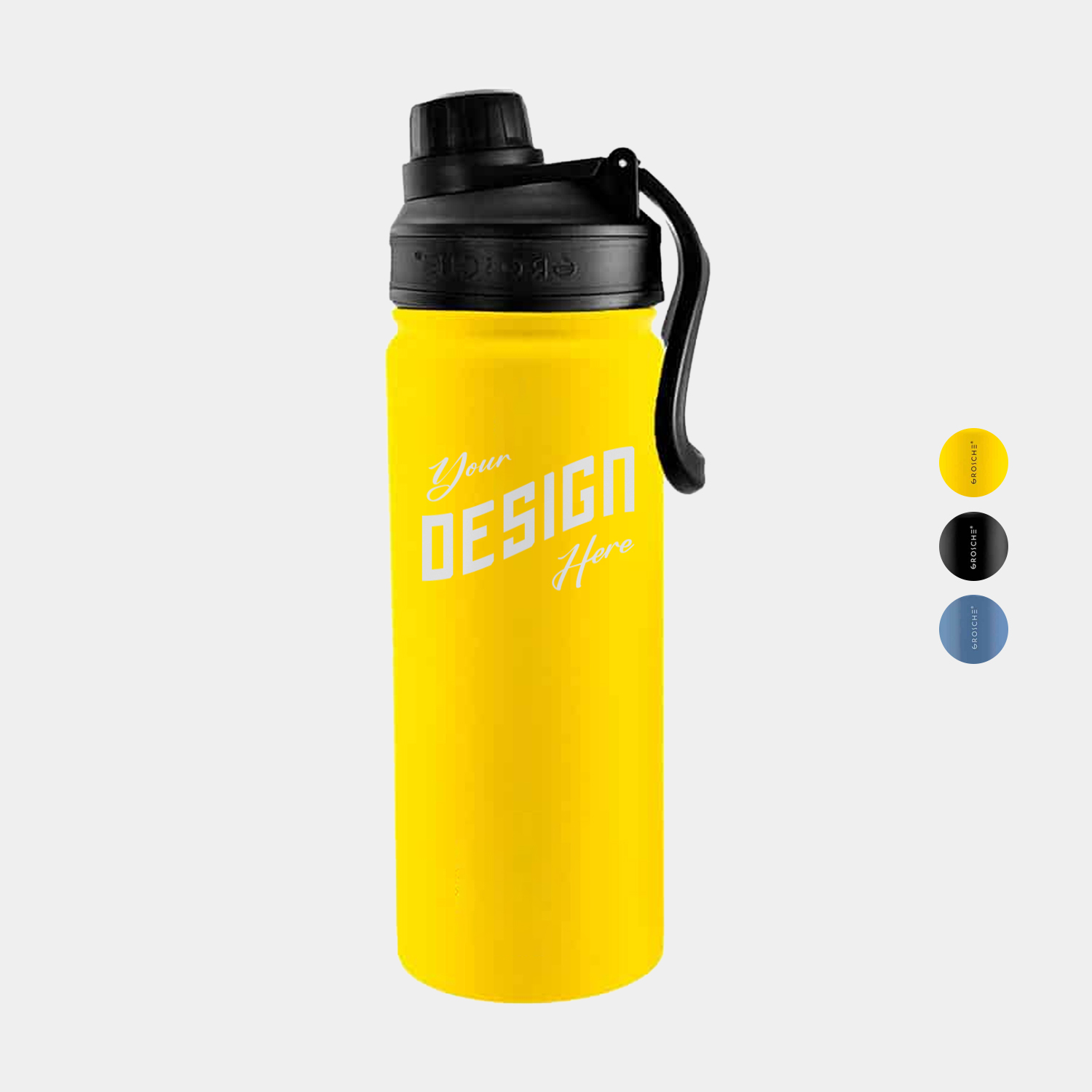 16 oz. GROSCHE® CHICAGO STEEL Insulated Water Bottle with Chug Lid 2