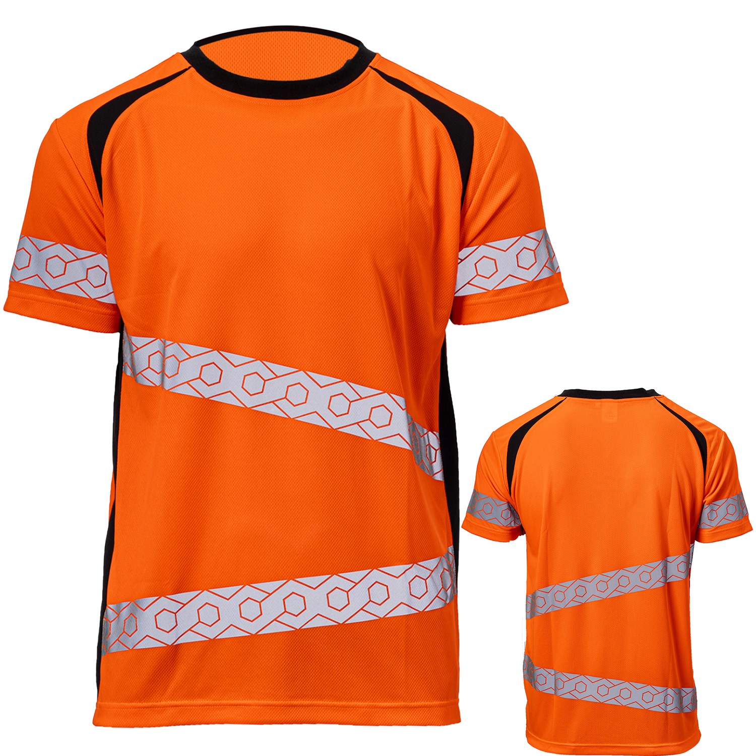 3.8 oz. Polyester Class 3 Double Band Segmented Tape Safety T-Shirt 3