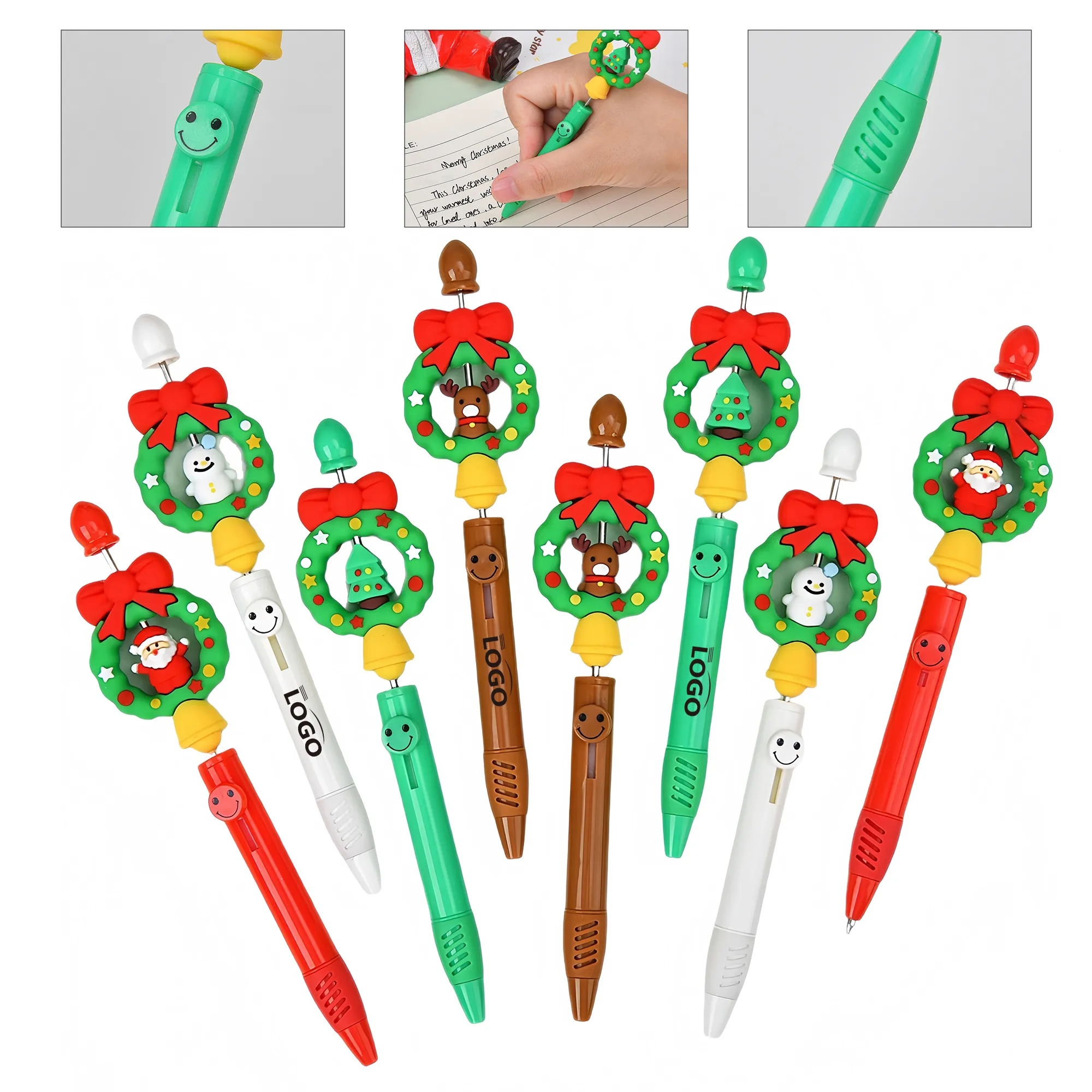 Christmas Rotating Beaded Pen For Festive Gifting