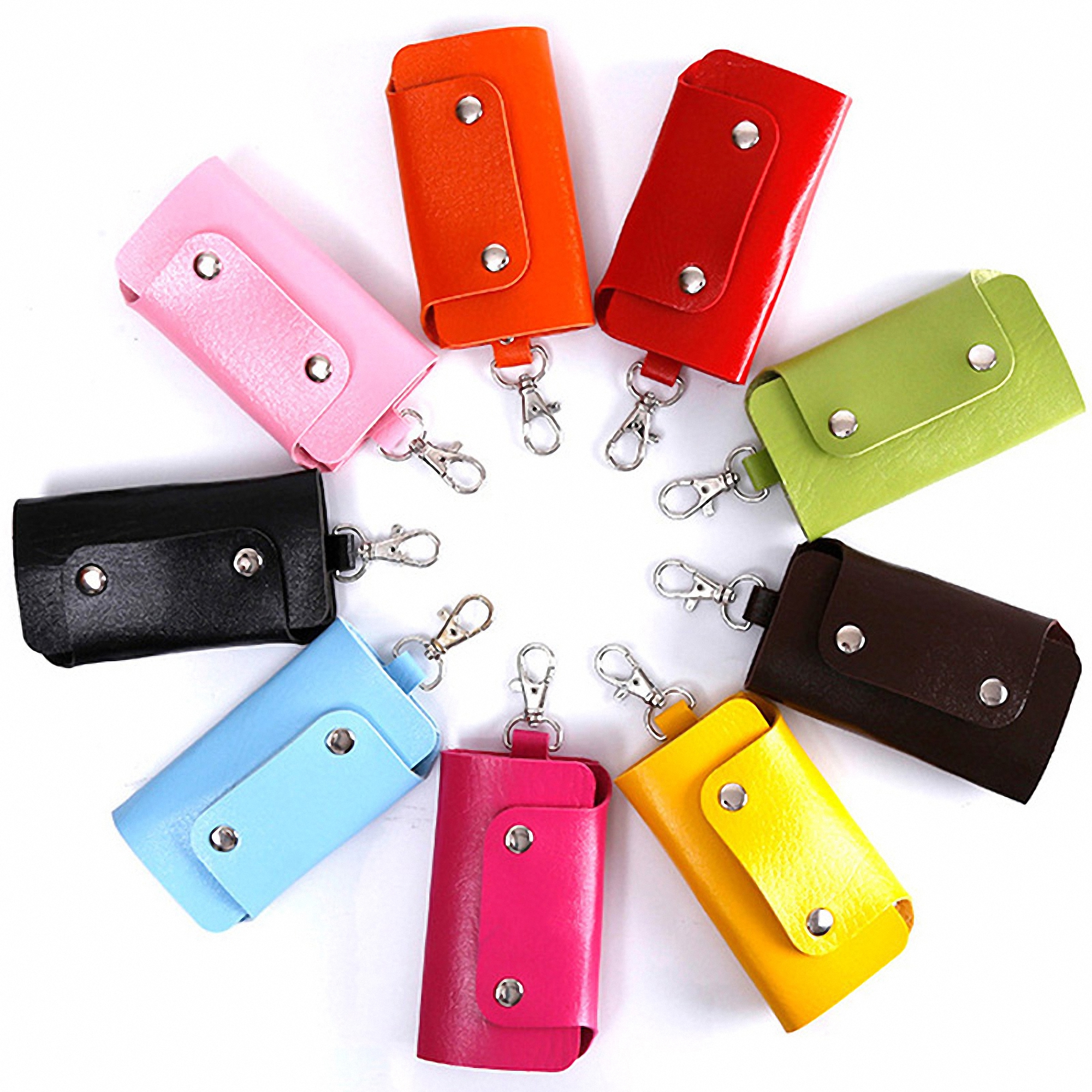 Genuine PU Leather Key Holder Wallet 2