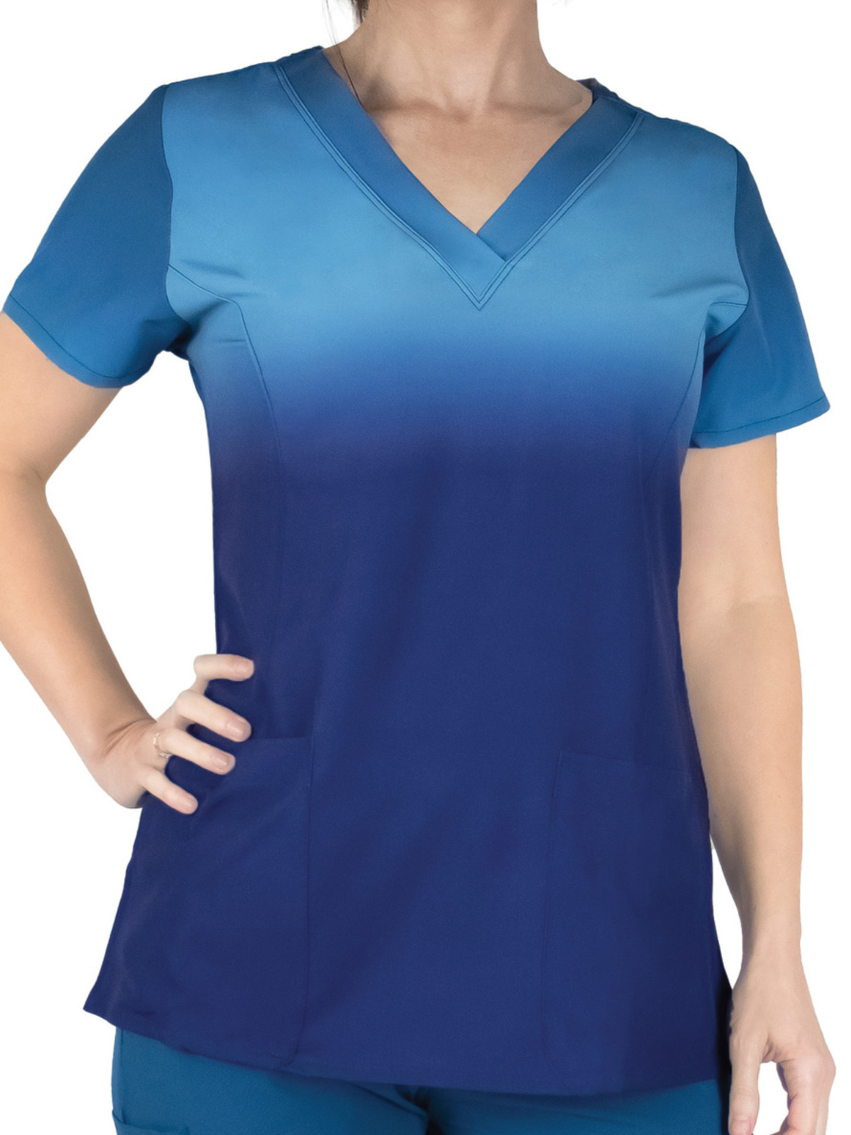 ScrubJoy - ScrubJoy Originals - Women's Two-Pocket V-Neck Print Top 10