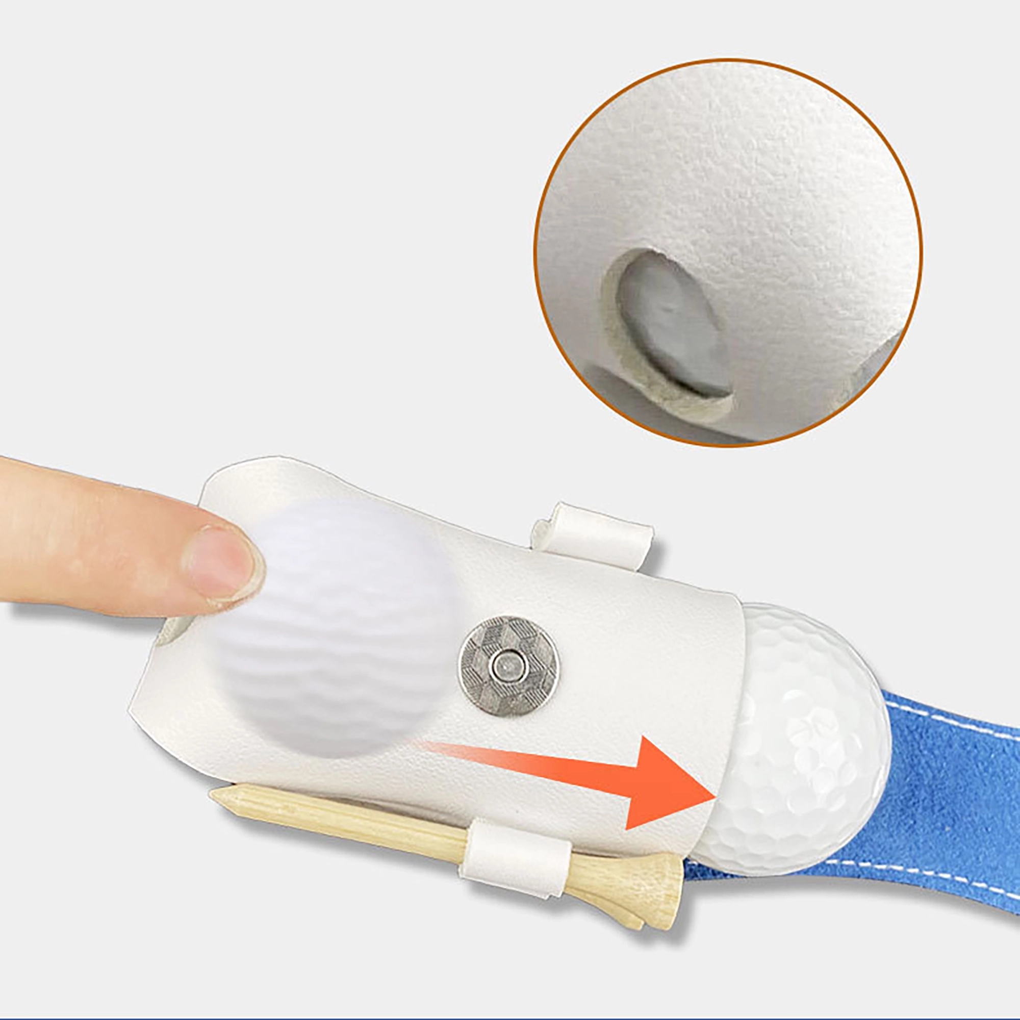 MOQ 100pcs Leather Gift Golf Sports Ball Pouch 3