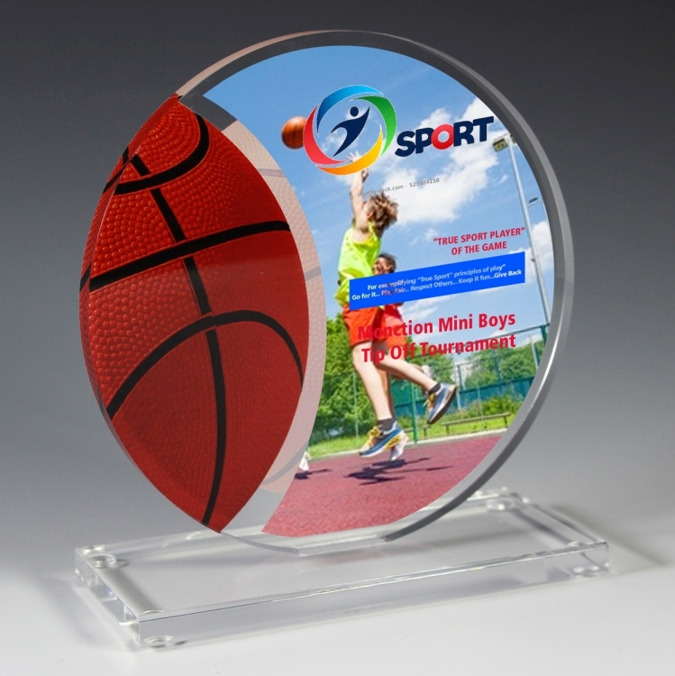 Basketball Achievement Award - Screen Printed - (5¾" x 6¼") 2