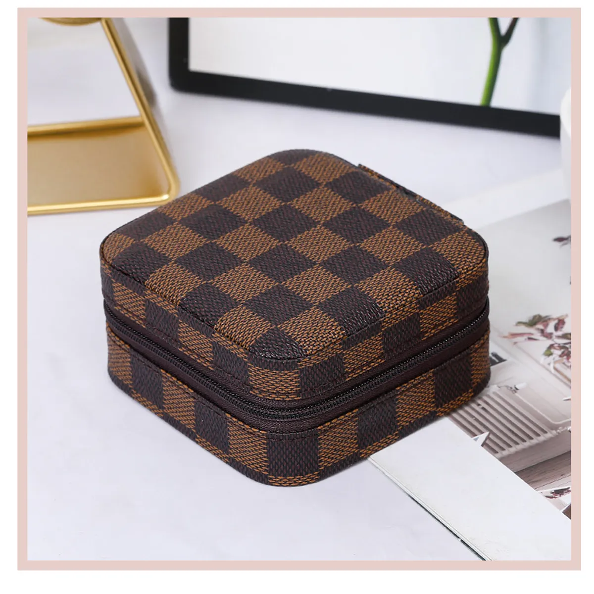 Portable Travel PU Jewelry Box Case Storage Organizer Holder 8