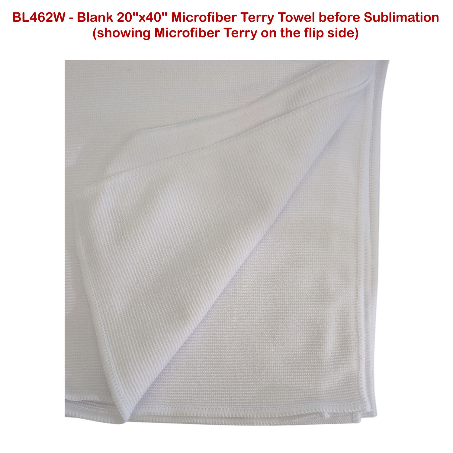 48 Hr Quick Ship - Oversized Golf Towel in Microfiber Terry, 20x40, with Black Hook, Sublimated 11