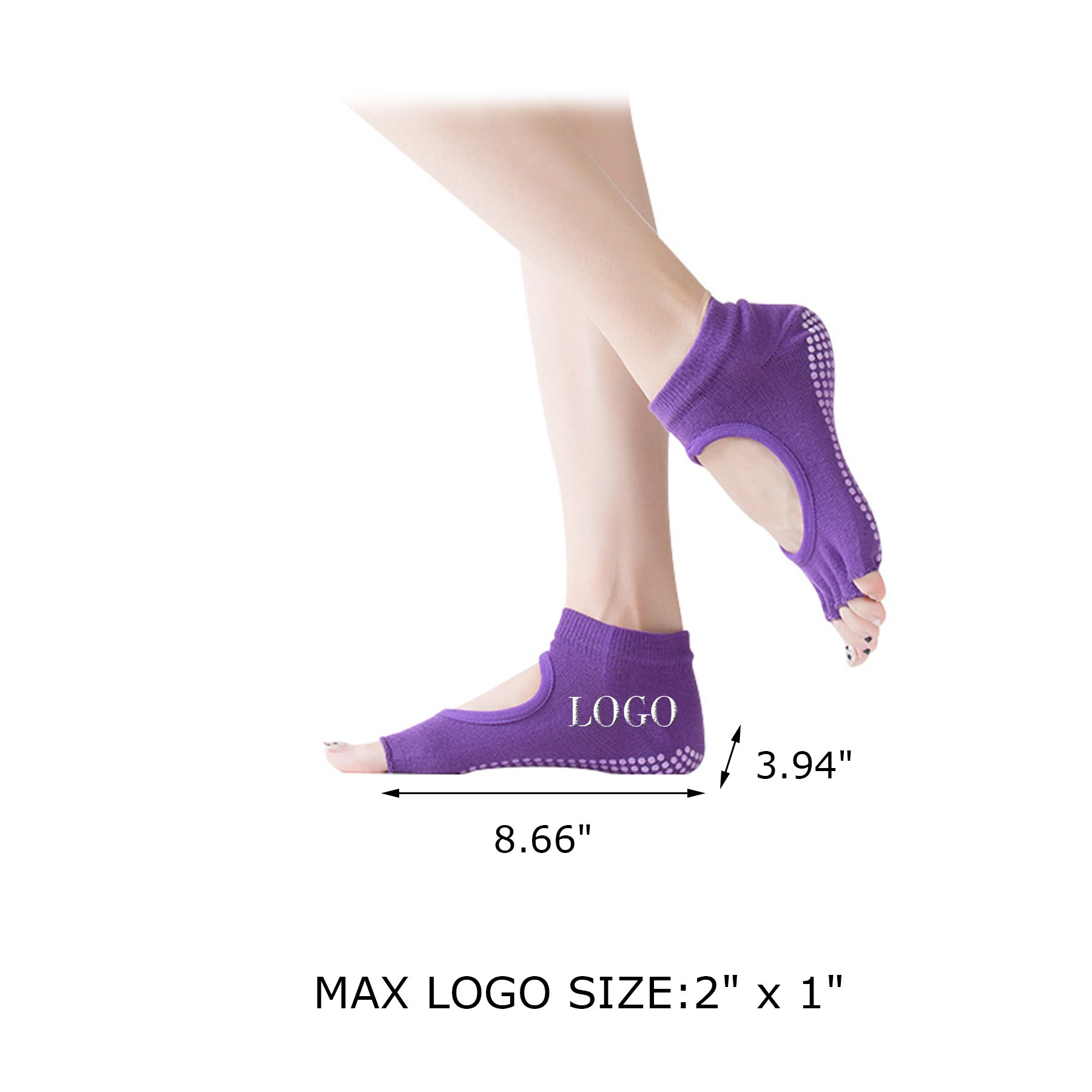 Non Slip Half Toe Grip Yoga Socks 2