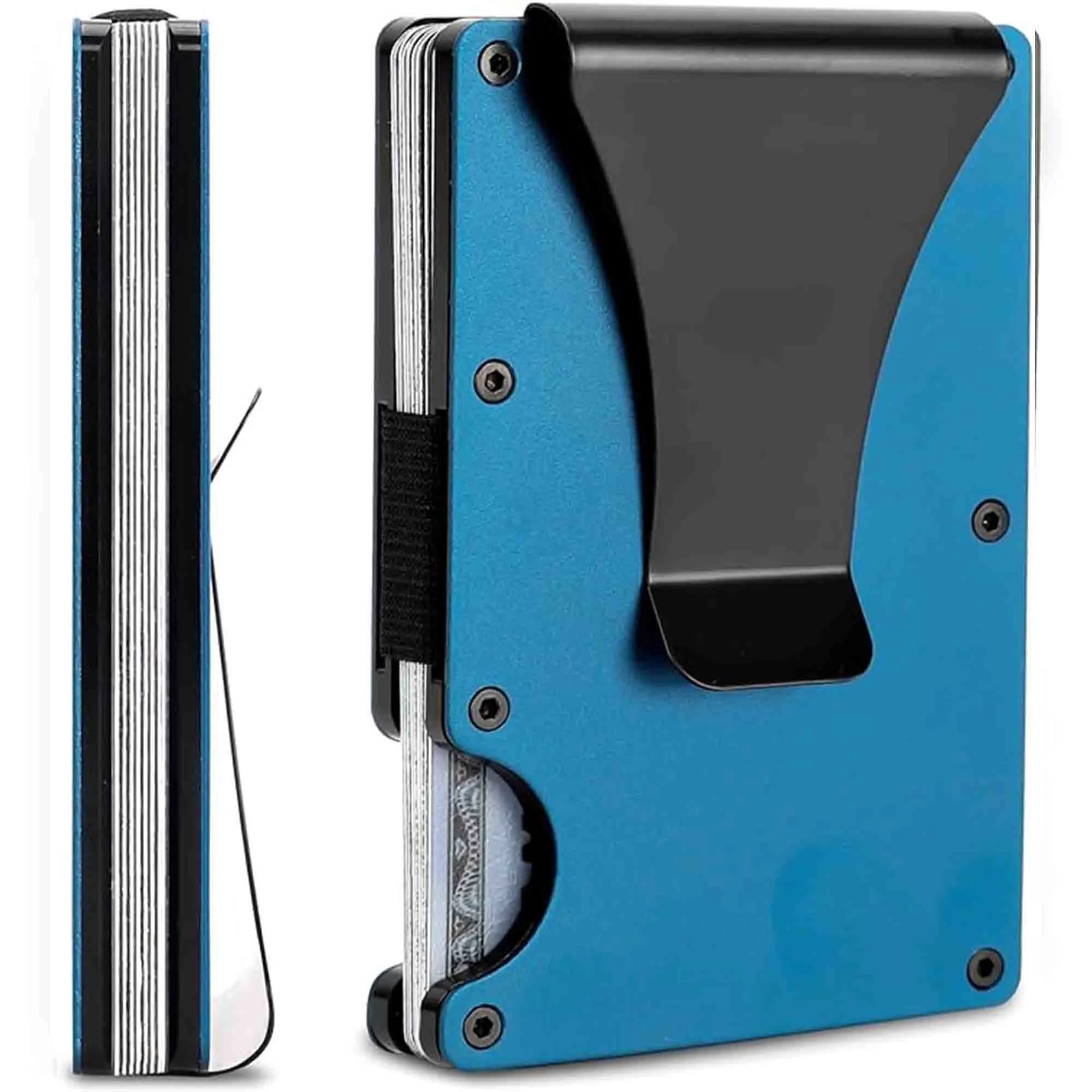 Minimalist Carbon Fiber RFID Blocking Aluminum Metal Wallet 3