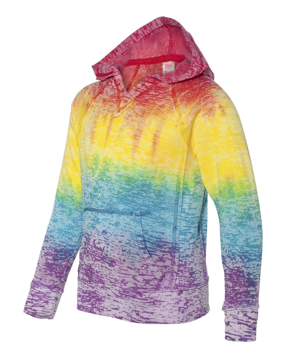 Girls' Courtney Burnout V-Notch Hooded Sweatshirt - W1162Y 5