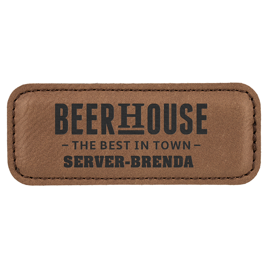Lane Leatherette Name Tag