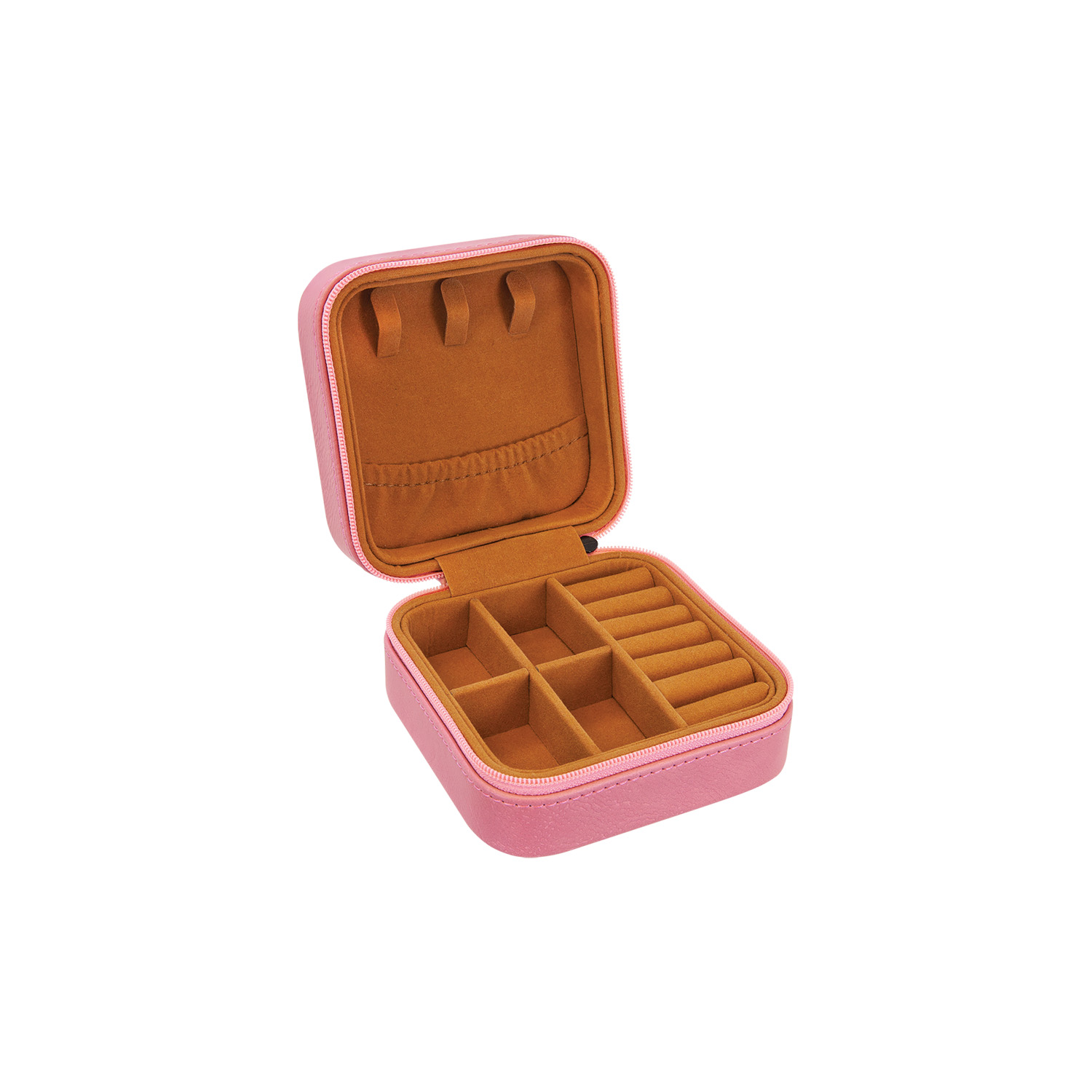 Pink Leatherette Travel Jewelry Box 1