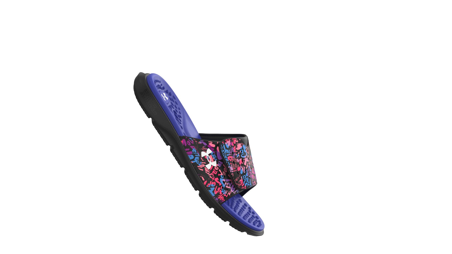 UA Ignite Pro Graphic Strap Girls' Slides 3