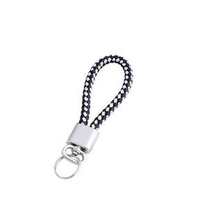 Rotated Ring Weaved PU Leather Keychain Key Organization 25