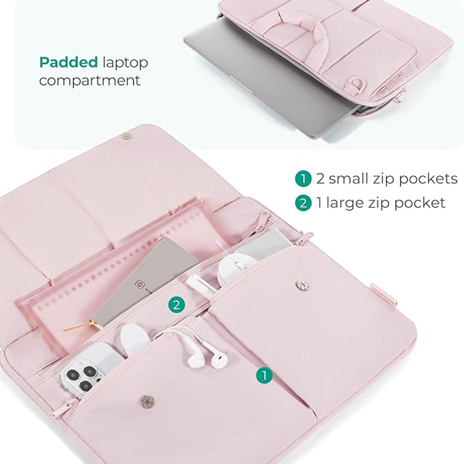 15 Inch Water Resistant Nylon Laptop Shoulder Bag 1