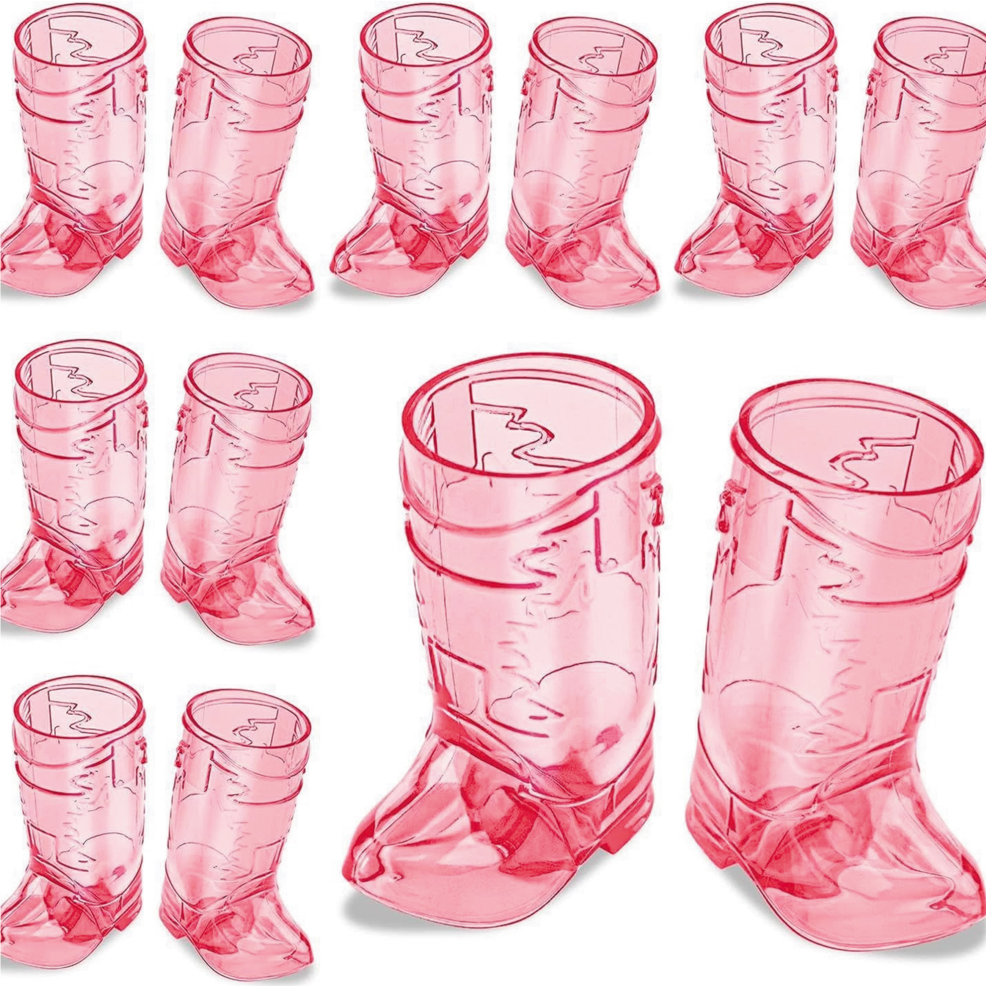 1Oz Mini Cowboy Boot Shot Plastic Cup Reusable 6