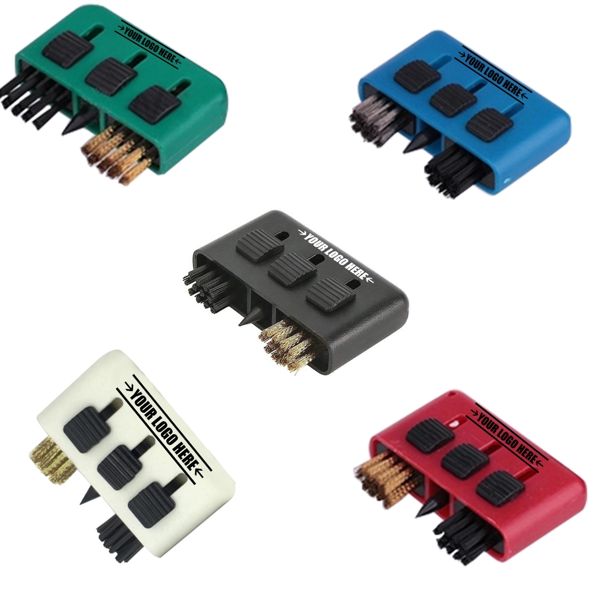 Custom 3 In 1 Durable Pocketable Retractable Golf Brush 1