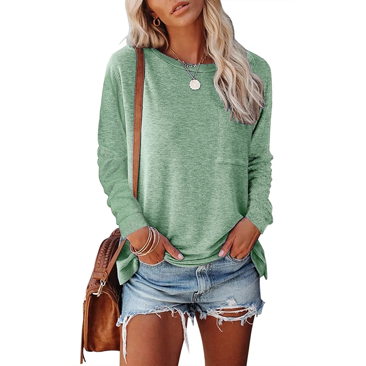 Women Casual Loose Long Sleeve Shirts 2