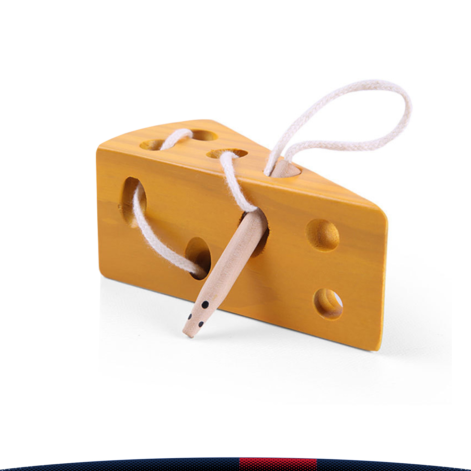 Lincya Wooden Cheese Threading Toy 3