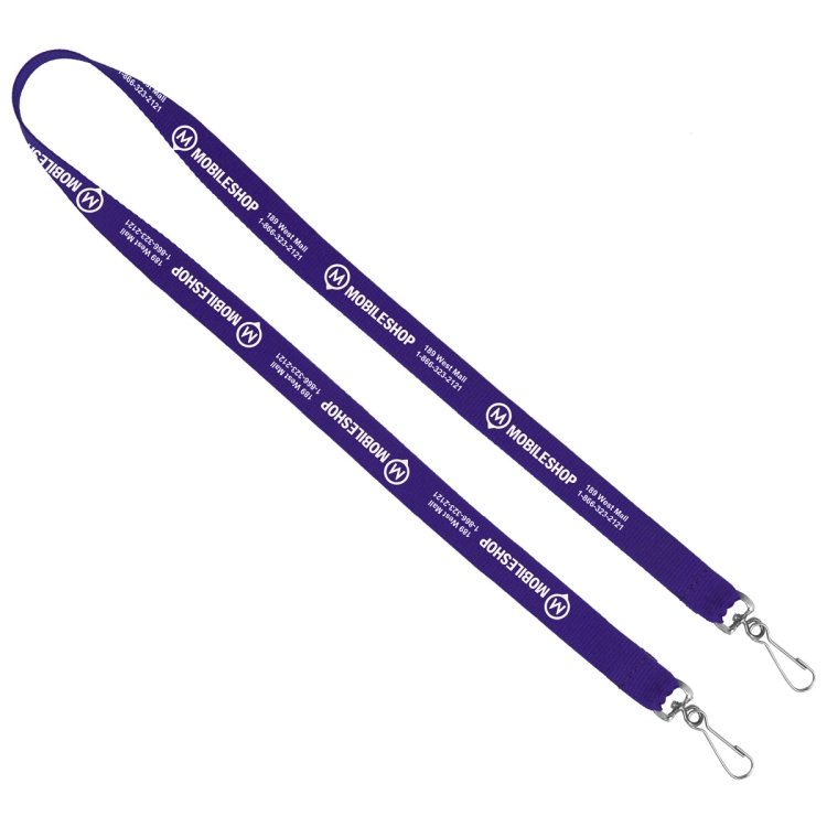 "CULVER" 3/4" Width Dual Attachment Silkscreen Polyester Lanyard 14