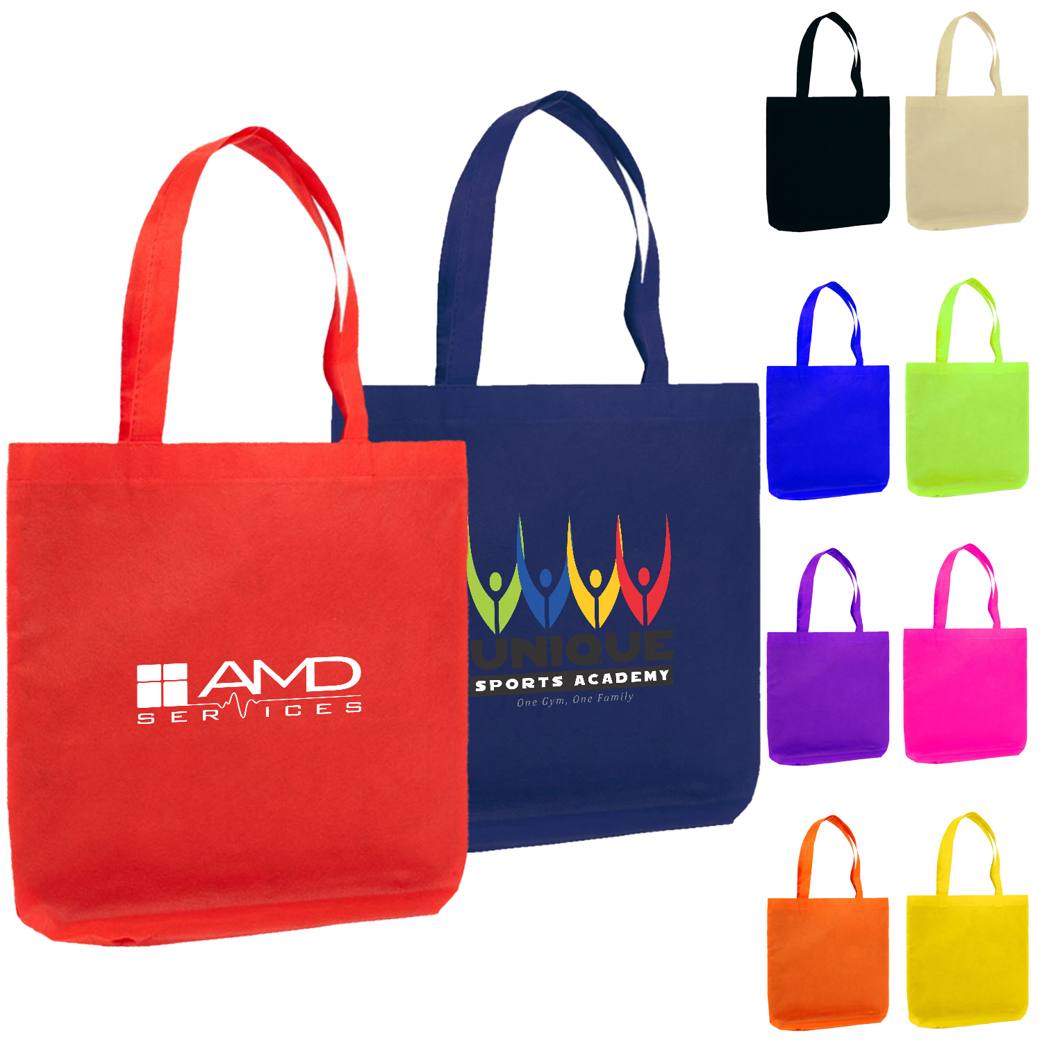 Non-Woven Gusset Tote Bag USA Decorated (14.25" x 15" x 5") 3