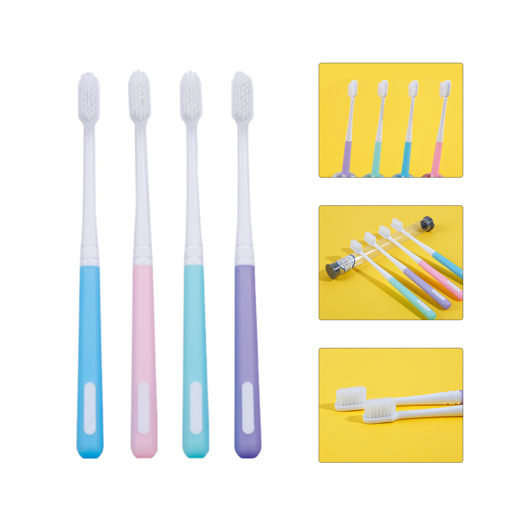 Soft Bristled Toothbrush With Plastic Handle 4
