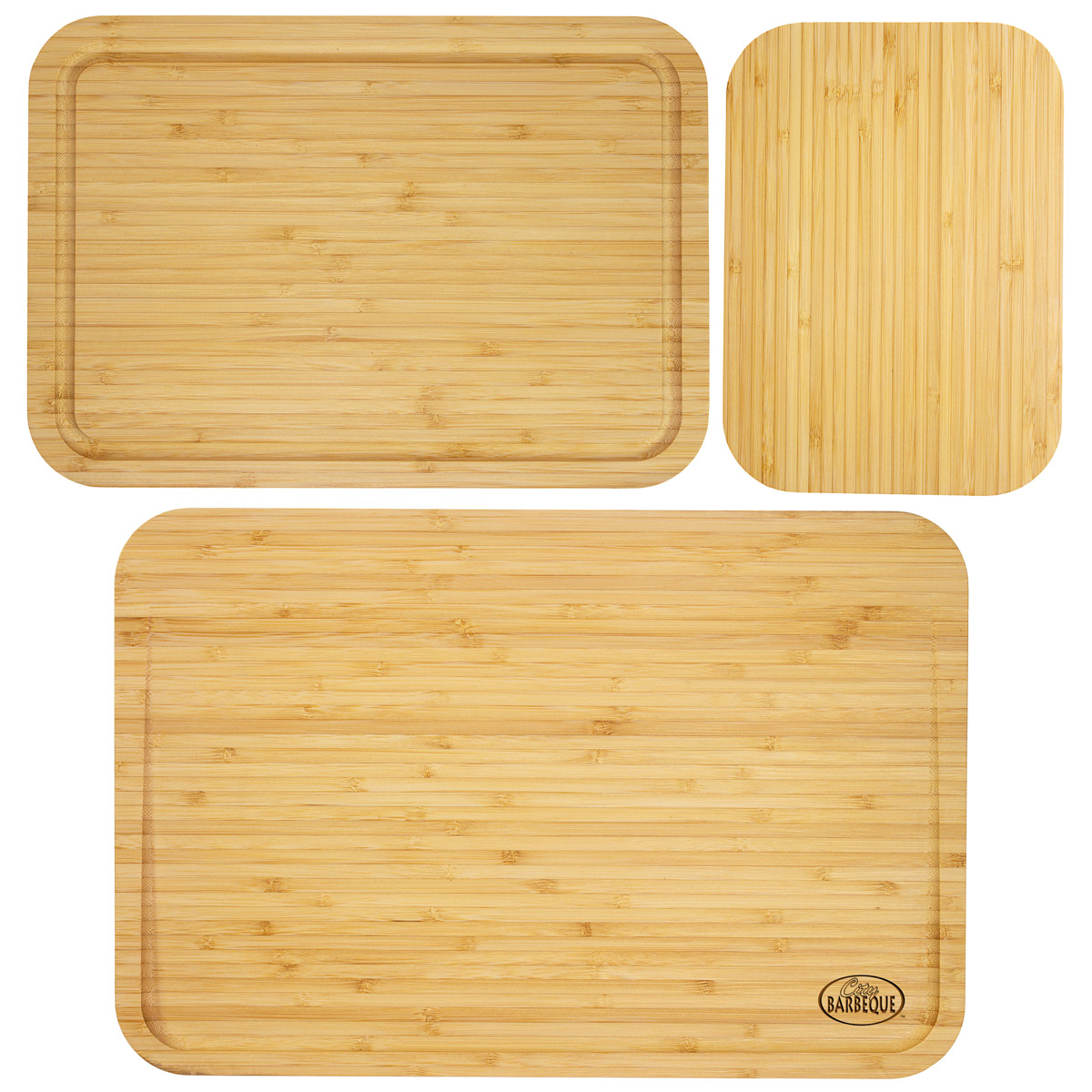 3Pc Bamboo Cutting & Serving Board Set