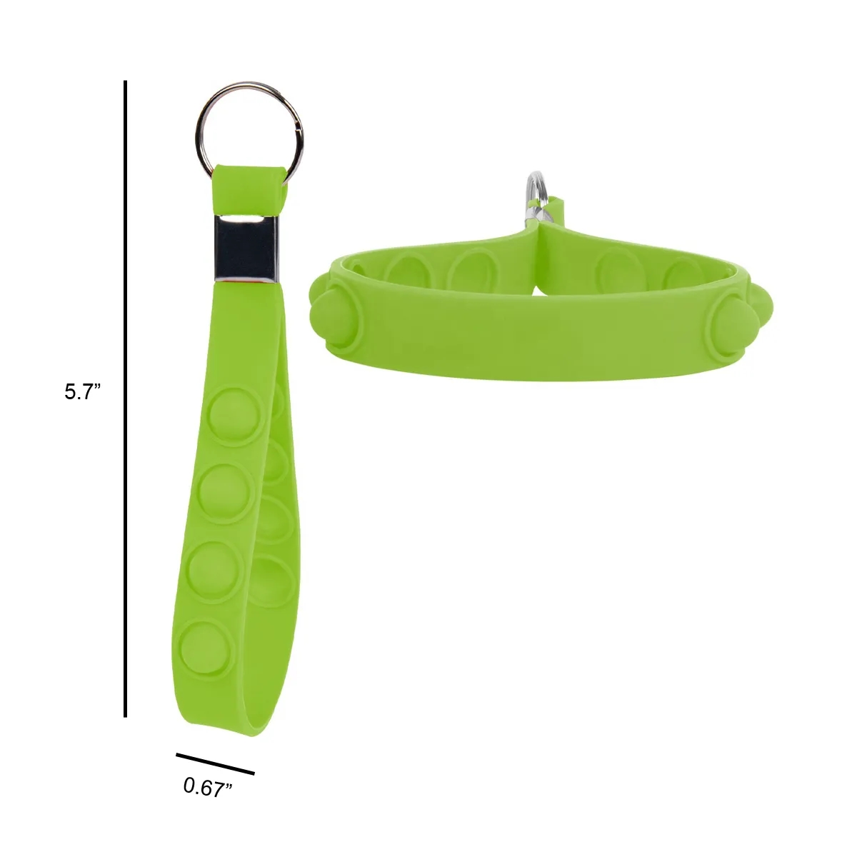 Silicone Wristband Pop Keychain 2