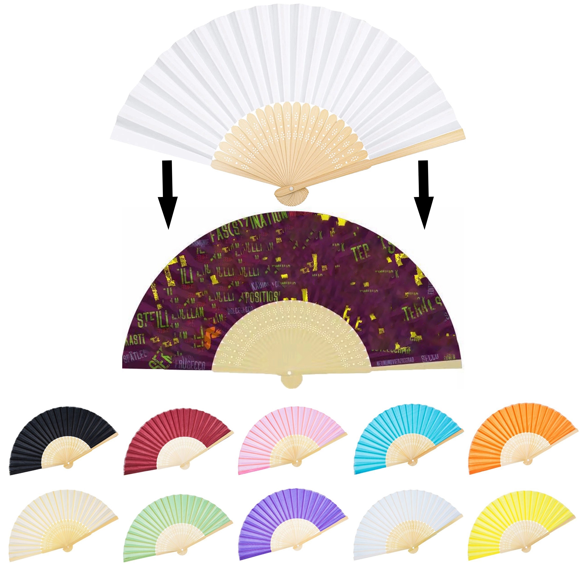 Paper Handheld Folded Fan 4