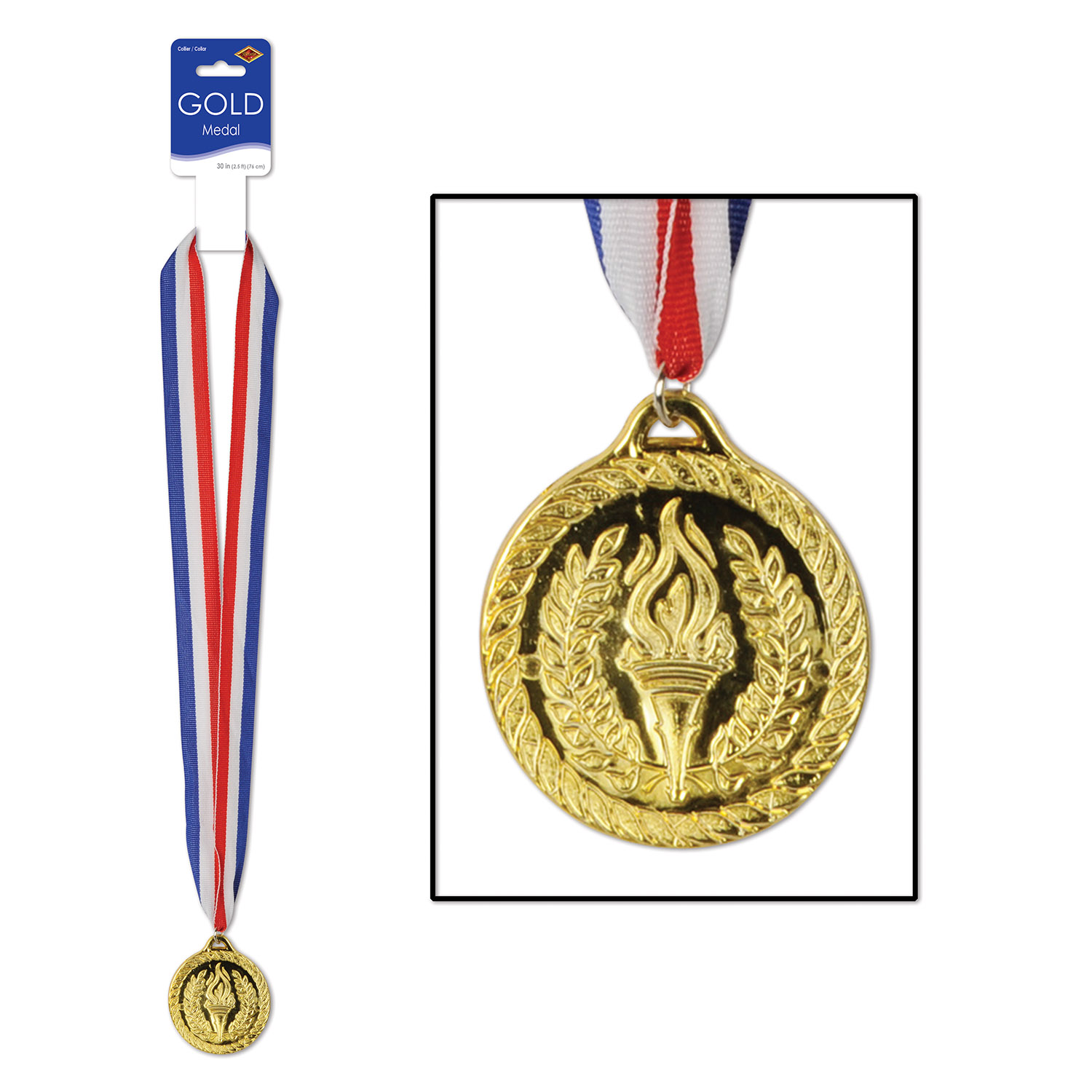 Gold Medal W/Ribbon
