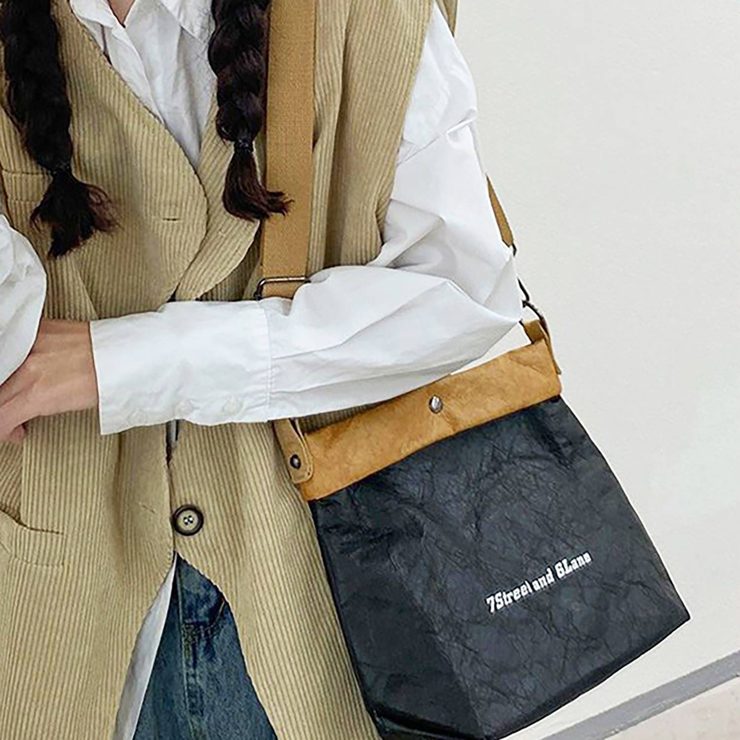 Versatile Fashion Eco-friendly Tyvek Paper Crossbody Bag 9
