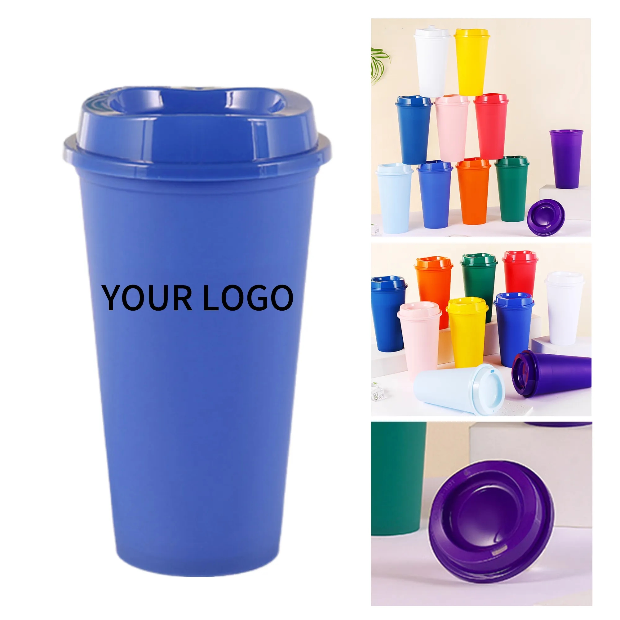 16oz PP Coffee Cup with Lid for Parties 4