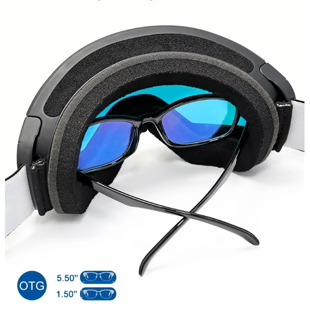 Magnetic Double-Layer Anti-Fog UV400 Protection Ski Goggles 2