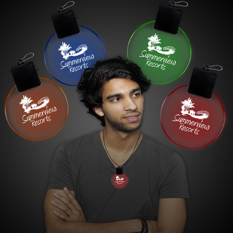 Blue 2 1/2" Light-Up LED Glow Medallion