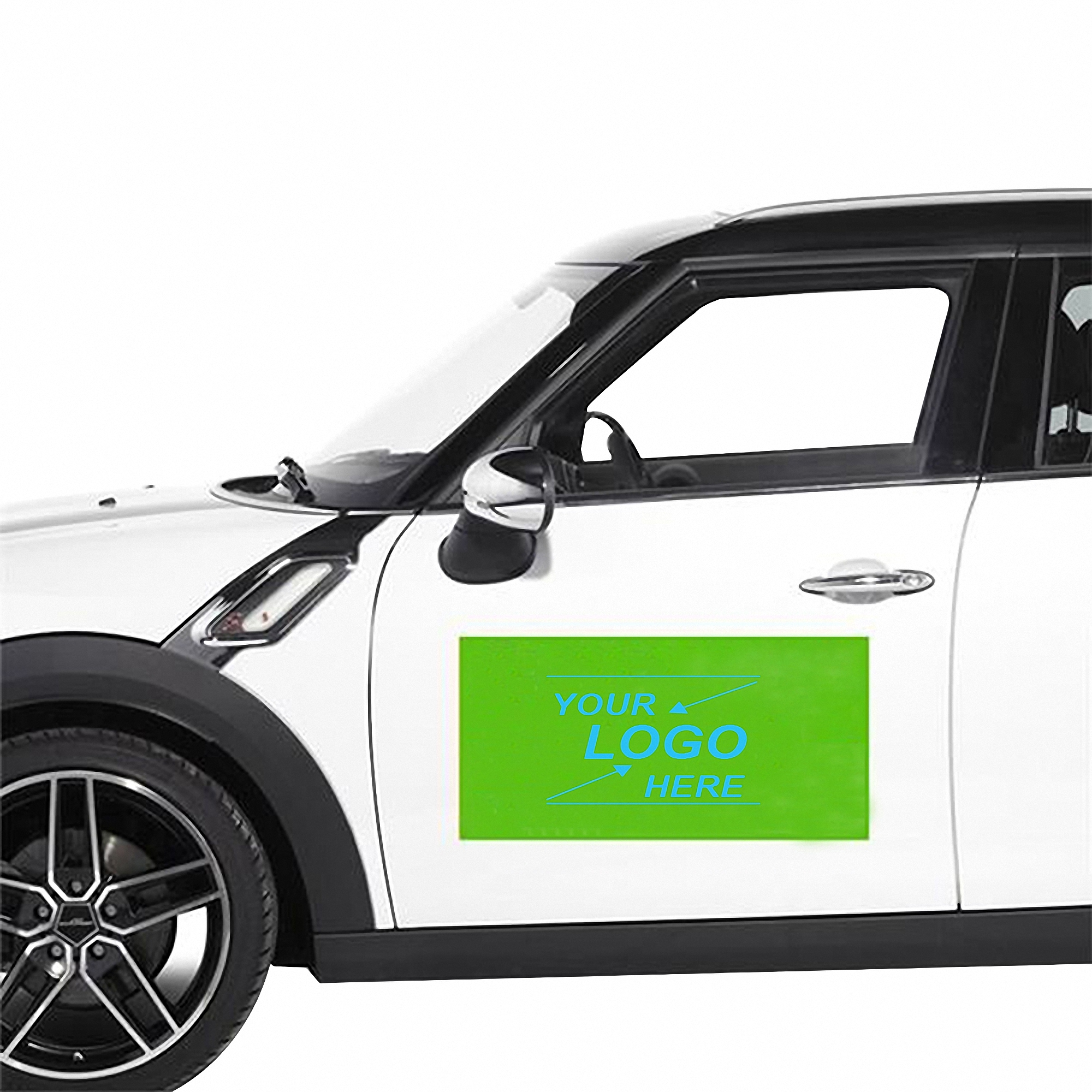 Rectangular Magnetic Vinyl Car Decal 3.15"x5.12" 3