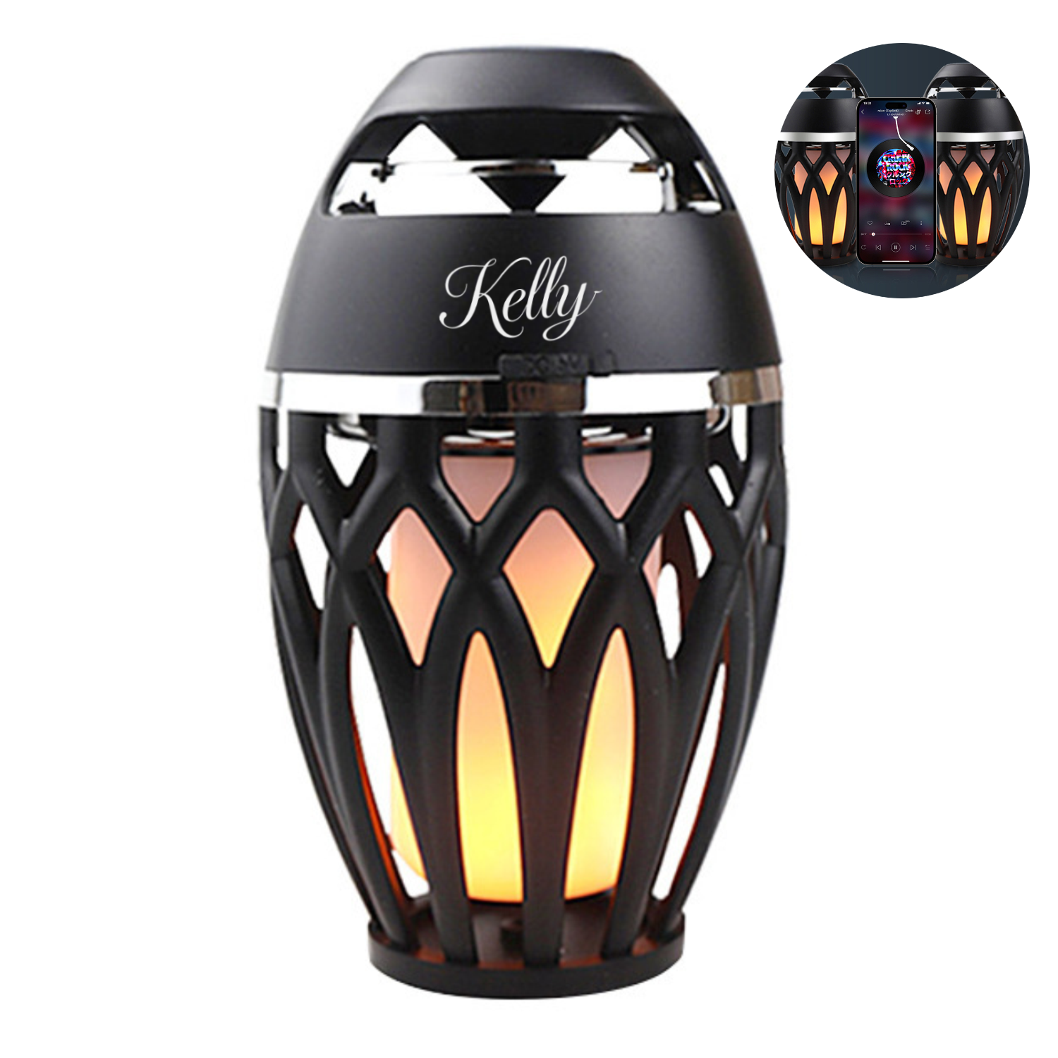 Portable Waterproof LED Flame Bluetooth Speaker 2