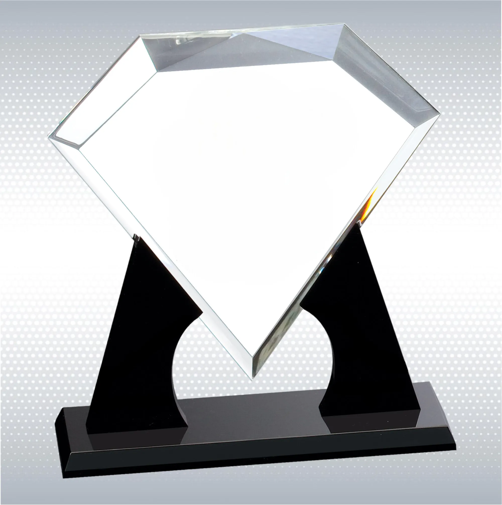 11.75" x 12" Clear Diamond Acrylic Award 4