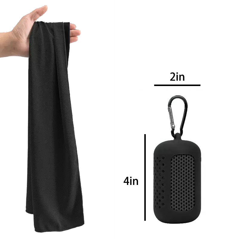 Cooling Towel with Vented Silicone Bottle and Carabiner 5