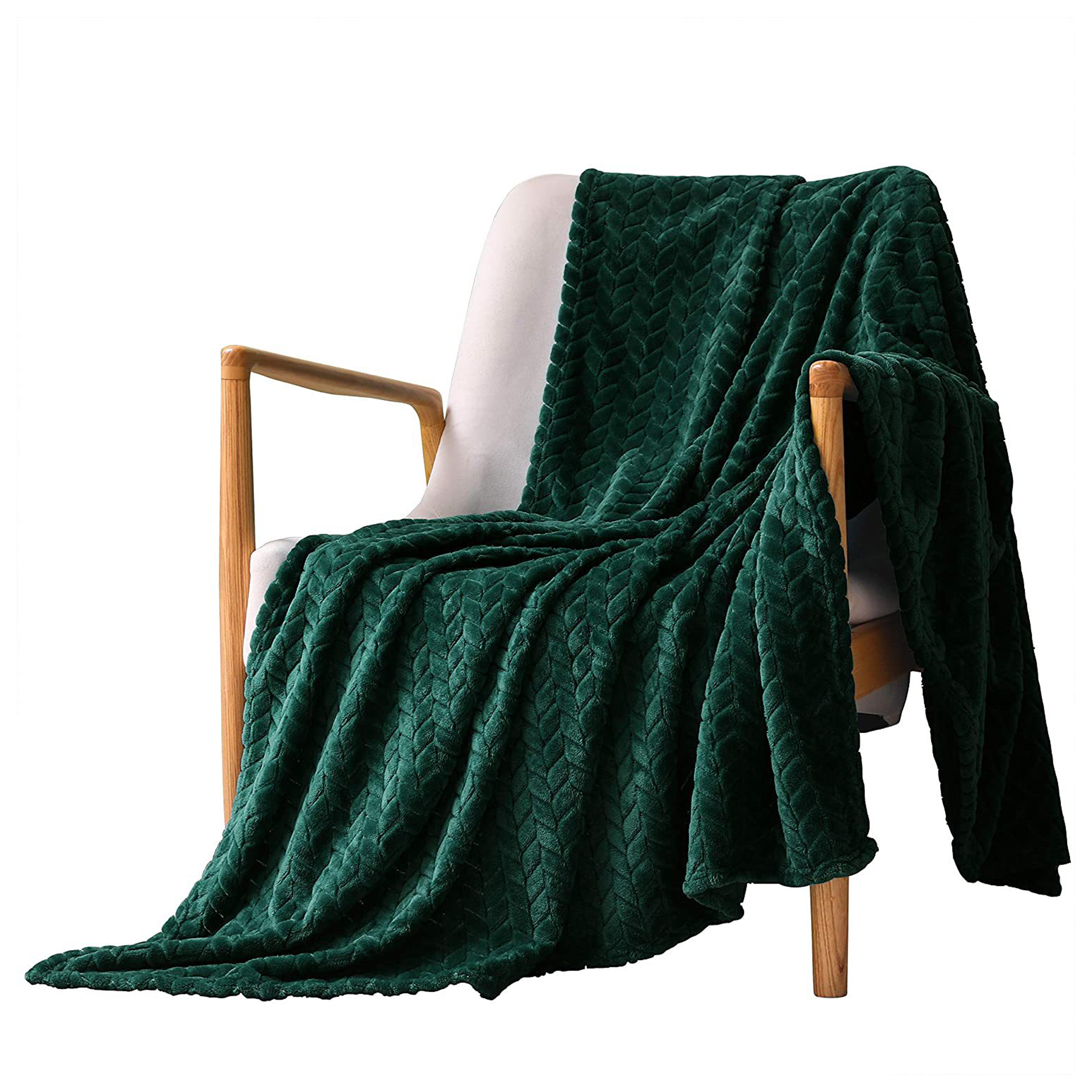 Polyester Simple Solid Color Sofa Blanket 2