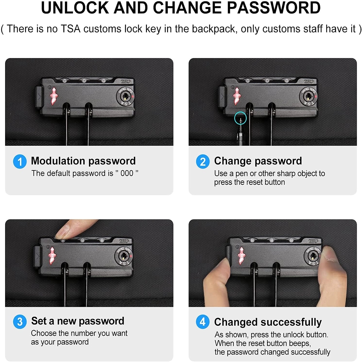 Anti-Theft Hard Shell Backpack with USB Port 5