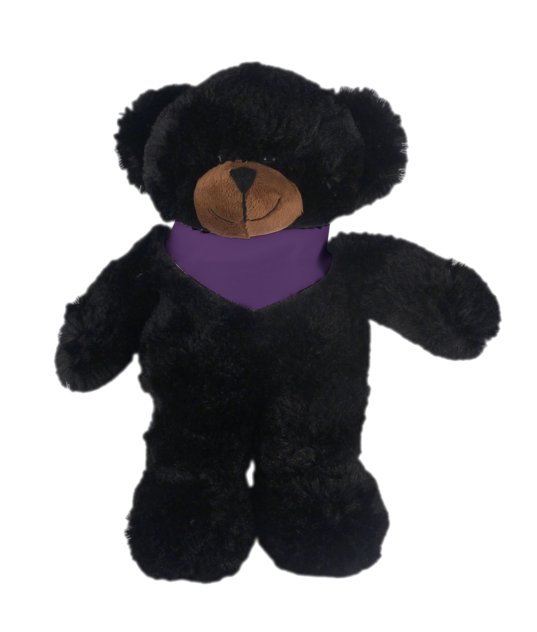 Soft Plush Stuffed Black Bear with Bandana