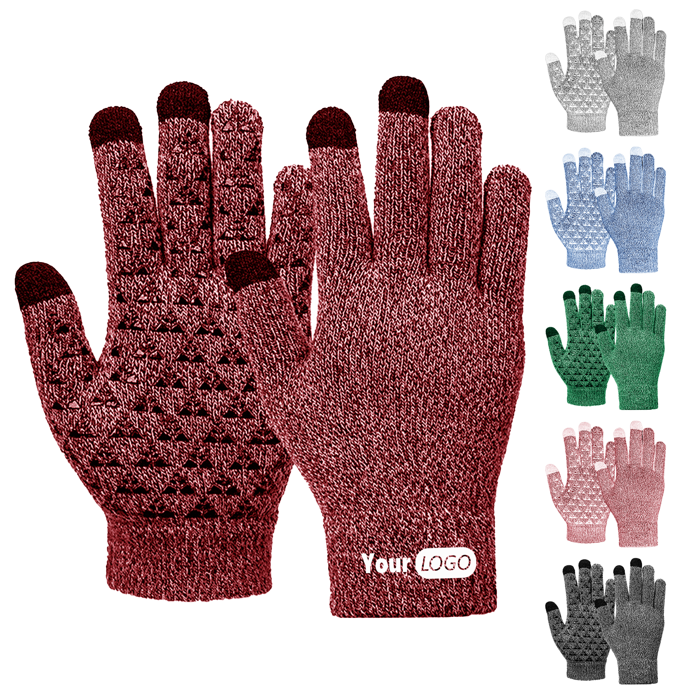 Acrylic Warm Knit Gloves With Touchscreen Fingertips 8