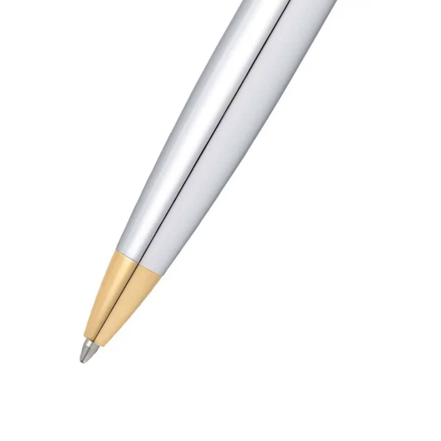 SHEAFFER® Executive Gift Set Bright Chrome S300 9342 Ballpoint Pen with Medium Hard Notebook 4