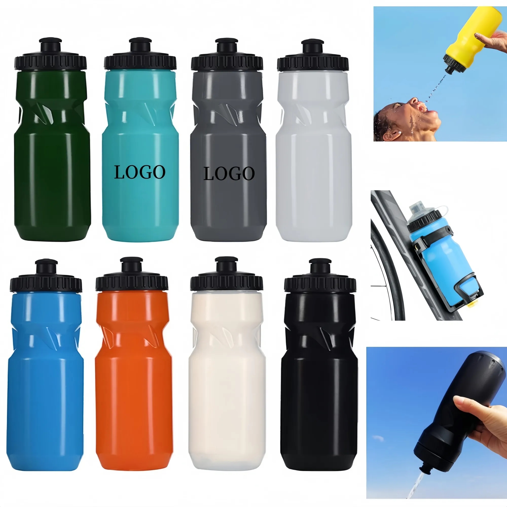 24oz Cycling Water Squirt Squeeze Bottles 3